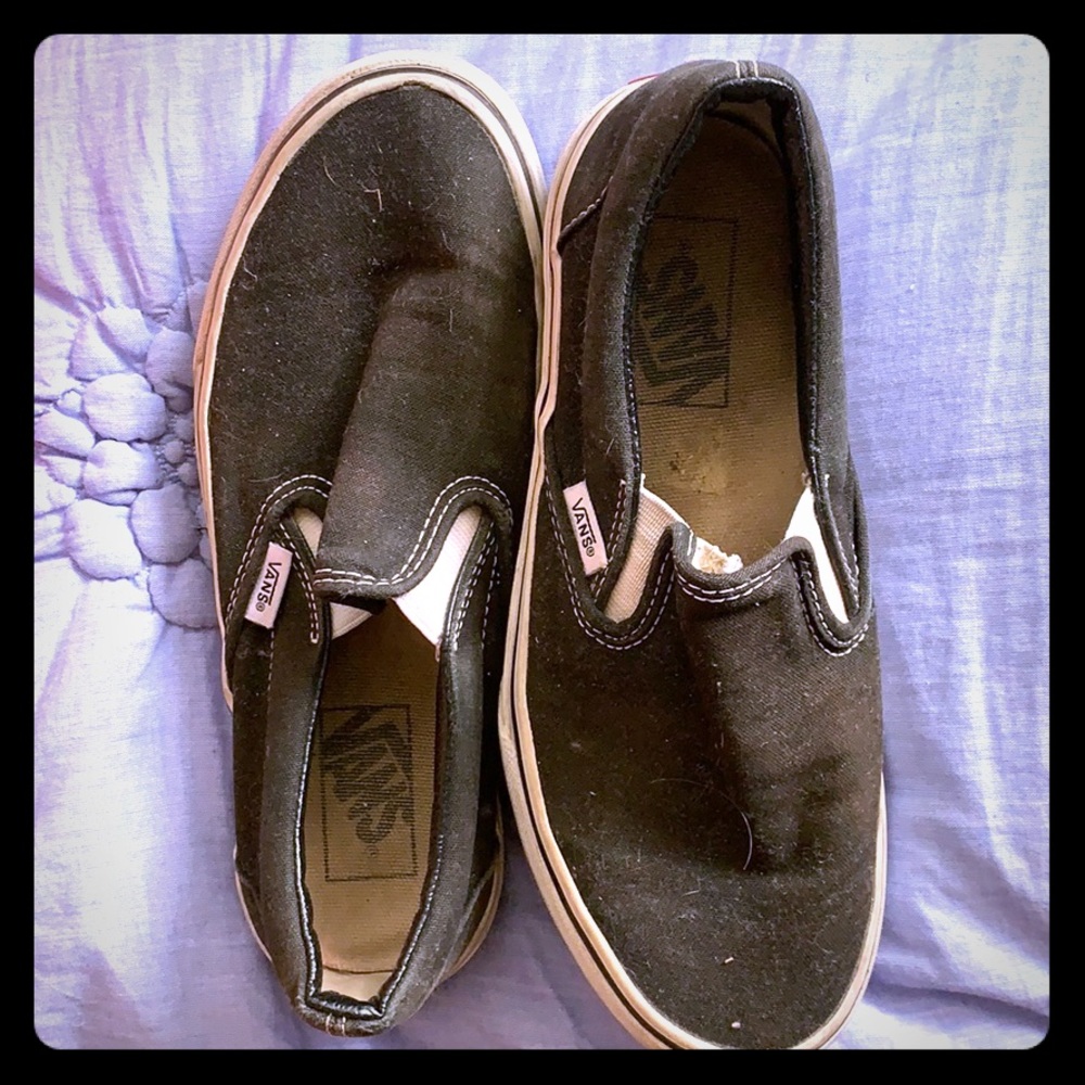 Black Slip On Vans